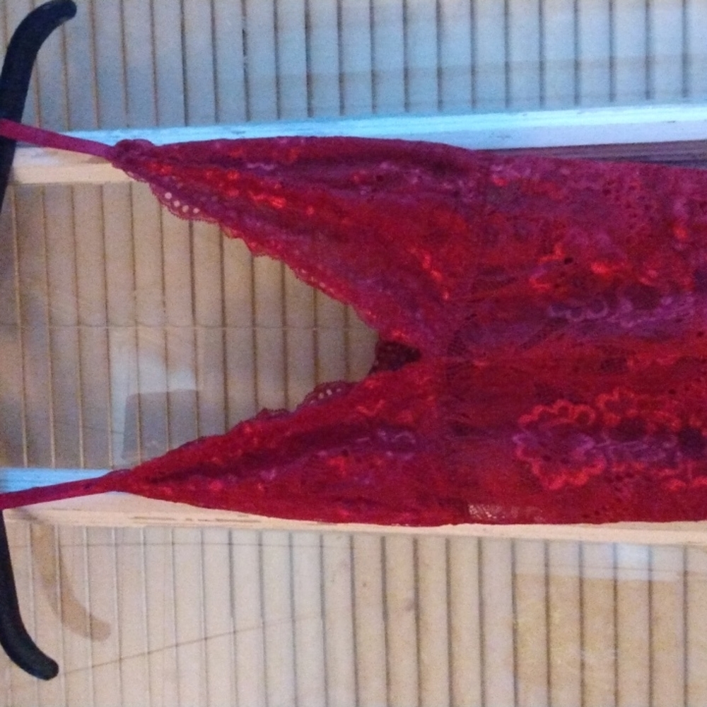 A sexy teddy by avidlove size x-large women's lace with satin spaghetti straps.